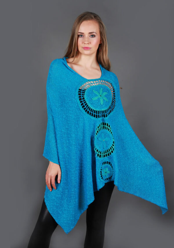 claire_poncho Irish Knitwear Designer Limerick Caroline Mitchell